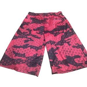 Active USA Red and Black Geometric Shorts